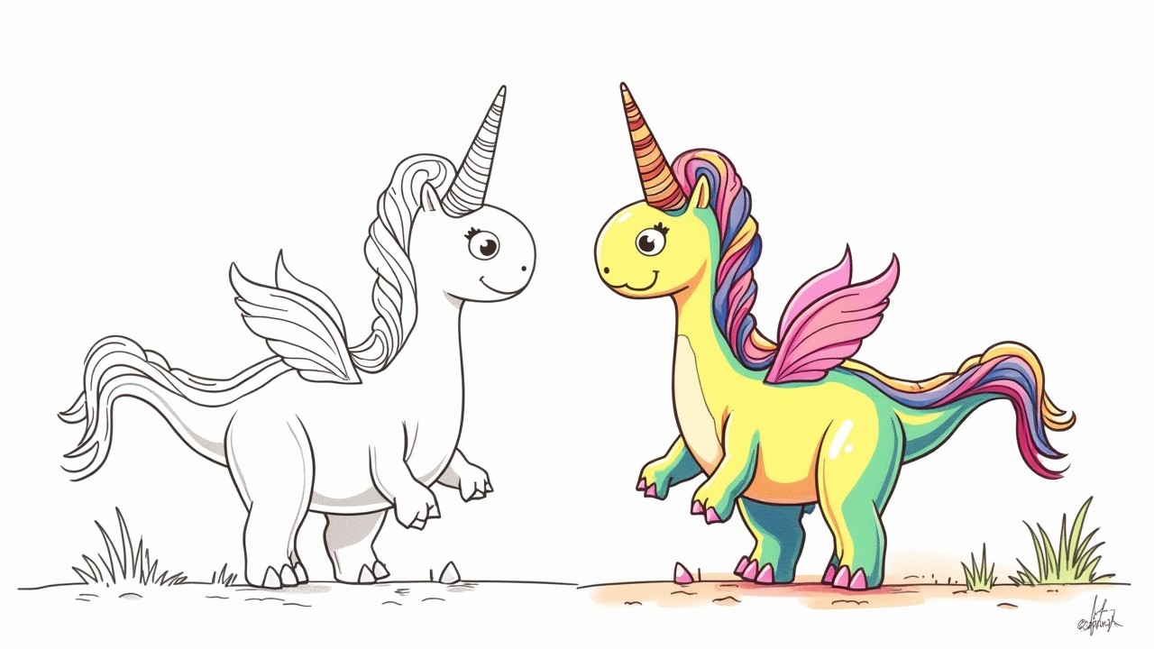 AI-Generated Coloring Pages: Because Your Kid's 100th Request for a Unicorn-Dinosaur is Valid